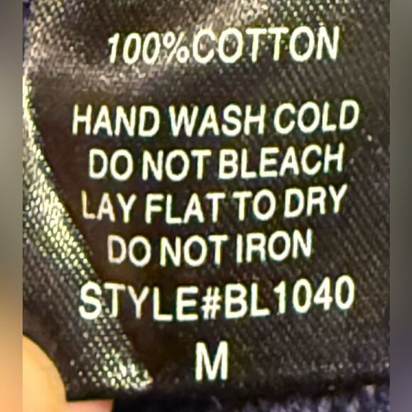 Blank Paige Long Sleeve Sweater Navy Blue with White Orange Stars Medium - Picture 6 of 6